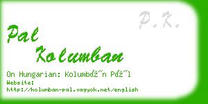 pal kolumban business card